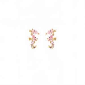 NEW GIRLS CREW girl's sparkling seahorse studs in gold